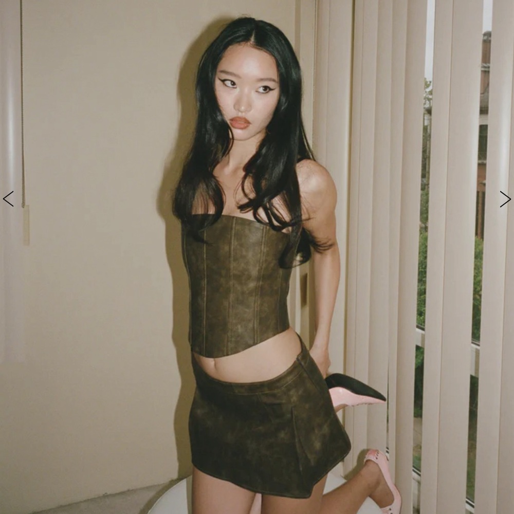 With Jean Althea Corset Top | Chocolate